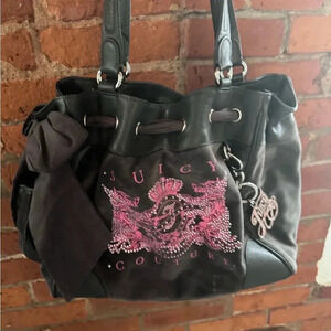 RARE Vintage Y2K Juicy Couture Dreamer Tote Terry Grey